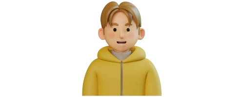 représentation 3D d'un jeune homme blond