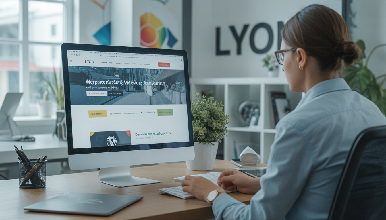 refonte site internet à Lyon par un consultant digital dans un bureau moderne avec WordPress