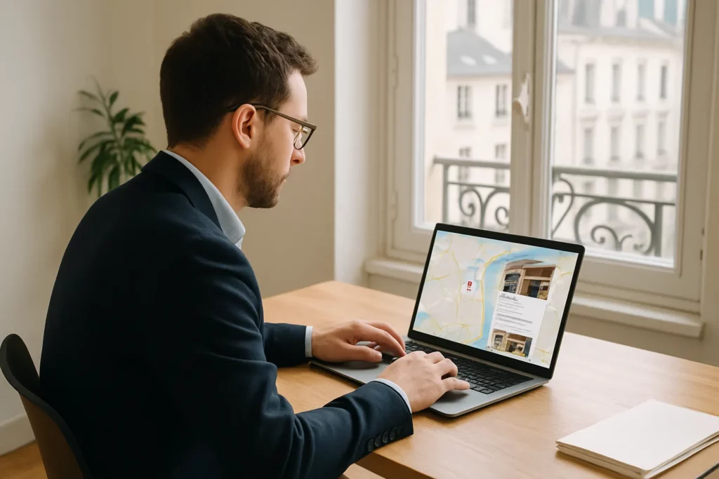 Consultant freelance aidant un artisan lyonnais à être visible sur Google sans publicité