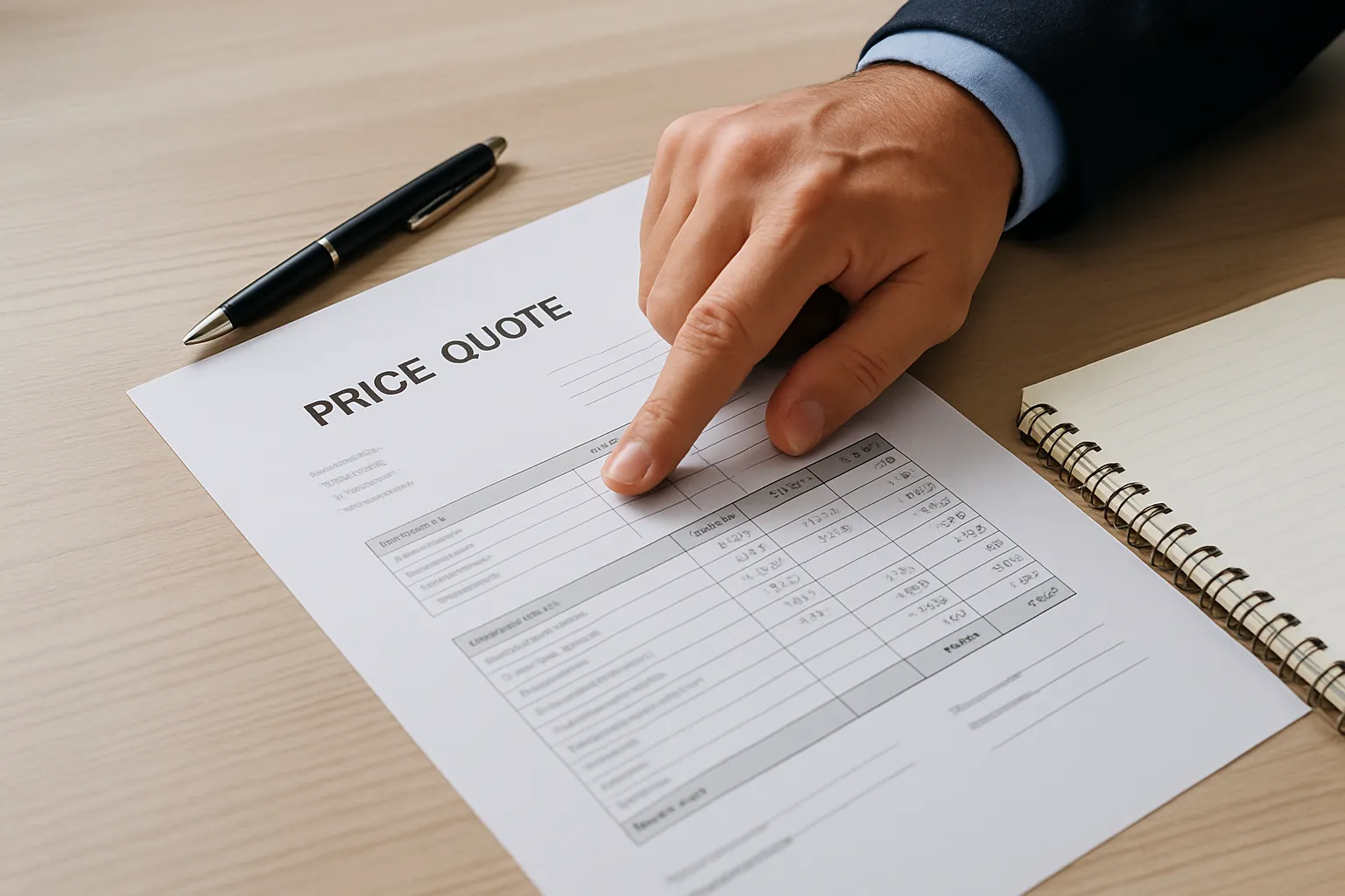 Combien coûte un consultant marketing freelance pour une TPE ? 1 Devis détaillé posé sur un bureau pour une mission de marketing digital