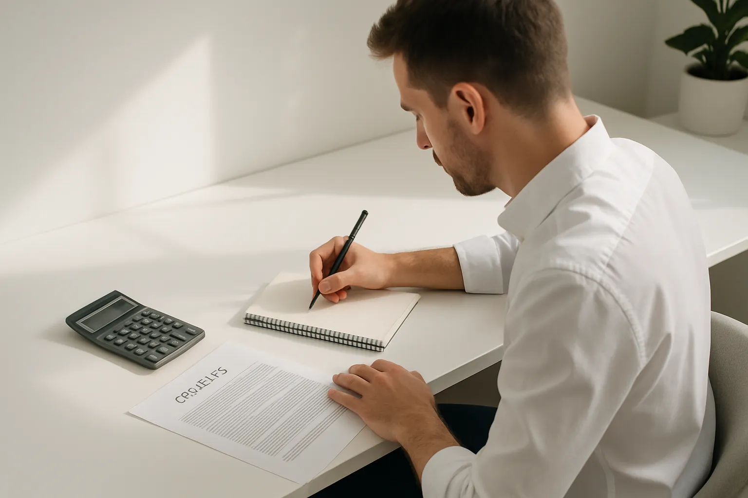 Consultant préparant un devis avec les trois modèles de facturation Google Ads