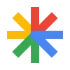 Le logo de Google Discover (un astérix jaune, rouge, vert et bleu)