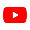 Logo de youbue rectangle horizontal rouge avec un triangle blanc au centre